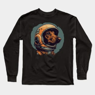 Dachshund Wiener Astronaut Long Sleeve T-Shirt